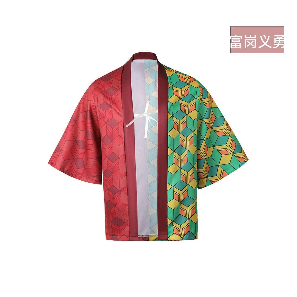 เสื้อHaori.Cosplay.Demon.Slayer.Tomioka.Giyu.เหมาะสำหรับFan.Tanjiro