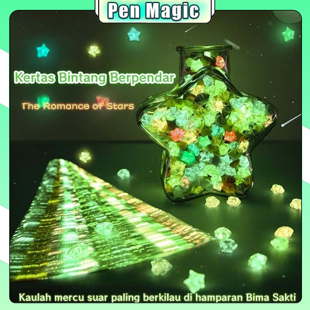210 แผ่น Origami กระดาษ Quilling Luminous Glown ใน Dark Star กระดาษ Origami กระดาษ Lucky Star พับ Or