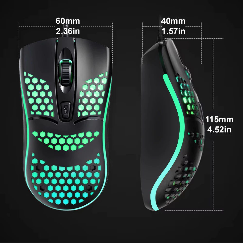 เมาส์เกมมิ่ง RGB ไร้สาย 2.4G และมีสาย USB thumbnail 9