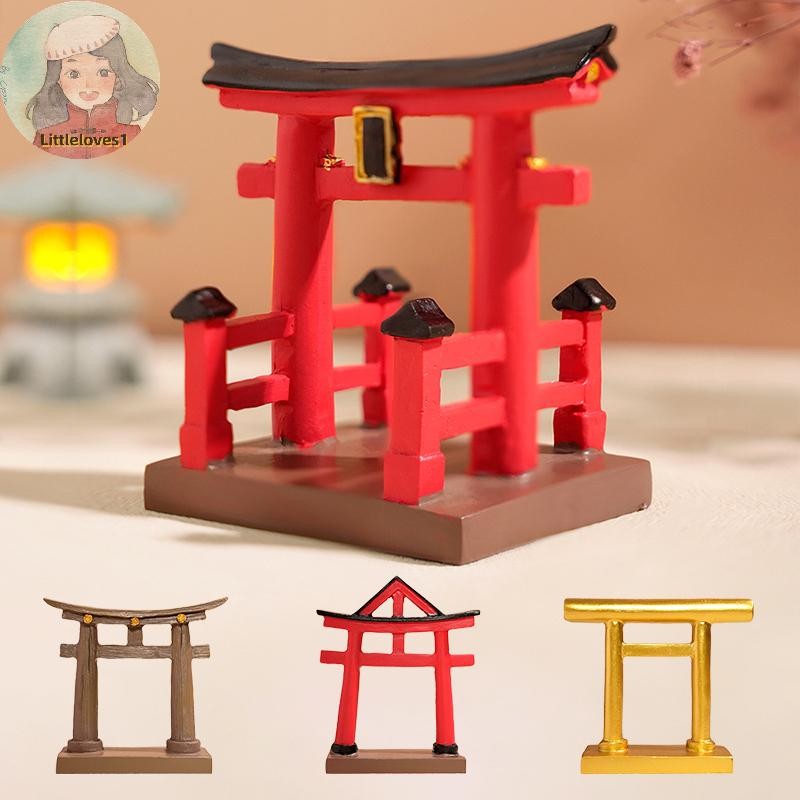 Littlelove Miniature Torii Gate ญี่ปุ่น Shinto Temple Garden เอเชียสถาปัตยกรรมรุ่นบอนไซ Zen Garden เ