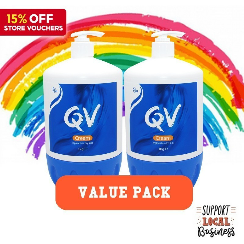 [มัด 4 / 12] QV Moisturizing Cream 500g*2 (เหมาะสําหรับผิวแพ้ง่ายและผิวแห้ง)