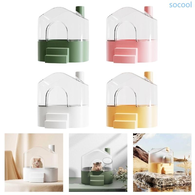 Soc* Ergonomic Hamster Sand Bath สําหรับหนูแฮมสเตอร์แคระ การสํารวจและส่วนที่เหลือที่สะดวกสบาย