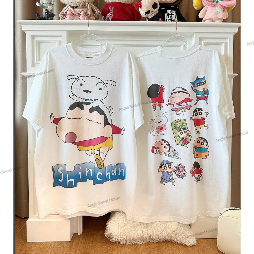 (จัดส่งตลอด 24 ชั่วโมง）Angel Official 2025 oversize ทันสมัย เกาหลี เสื้อแขนยาว หลวม เสื้อยืด   เสื้อคอกลม พลัสไซส์  T76