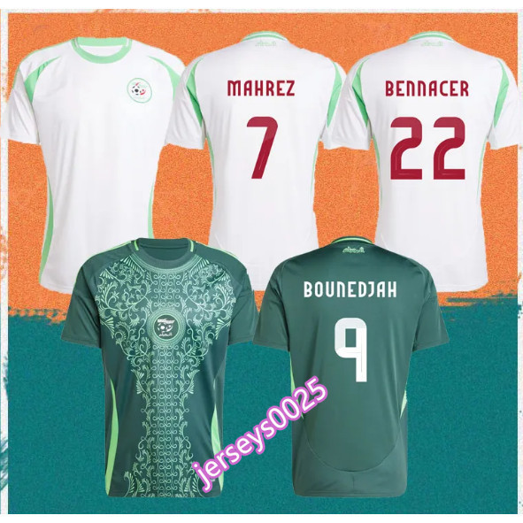 S-XXXXL 24-25 Algeria HOME Away FEGHOULI BRAHIMI เสื้อฟุตบอล 24/25 Algeria MAHREZ แฟน ๆ