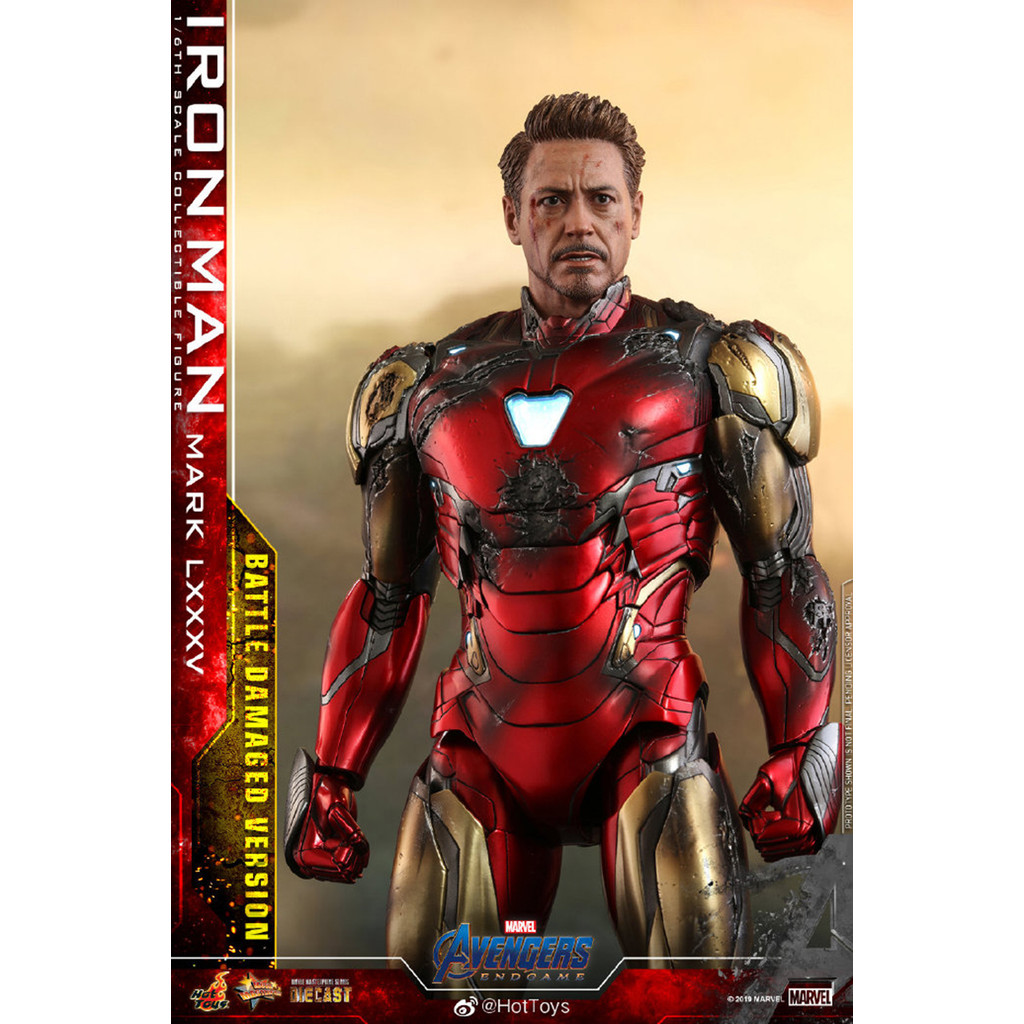[บ้านแมว] Hot Toys 1/6 Avengers 4 Iron Man MK85 Battle Damage Ready Stock
