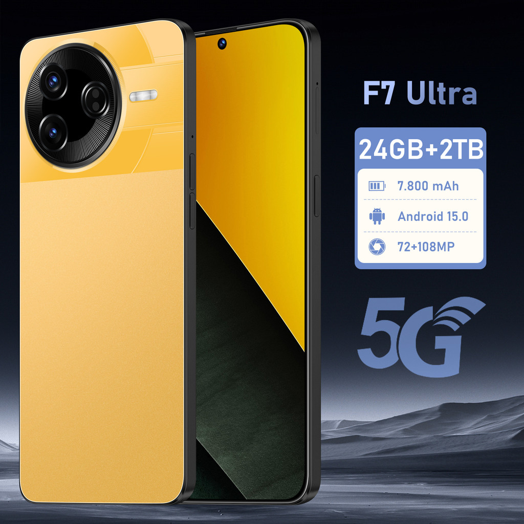 F7 Ultra Hot 2025 ใหม่ 7.3HD Global Edition สมาร์ทการ์ด Dual 7800mAh ฟังก์ชั่นการรับรู้แบตเตอรี่