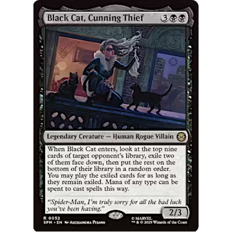 Magic the Gathering - Marvels Spider-Man - Black Cat, Cunning Thief