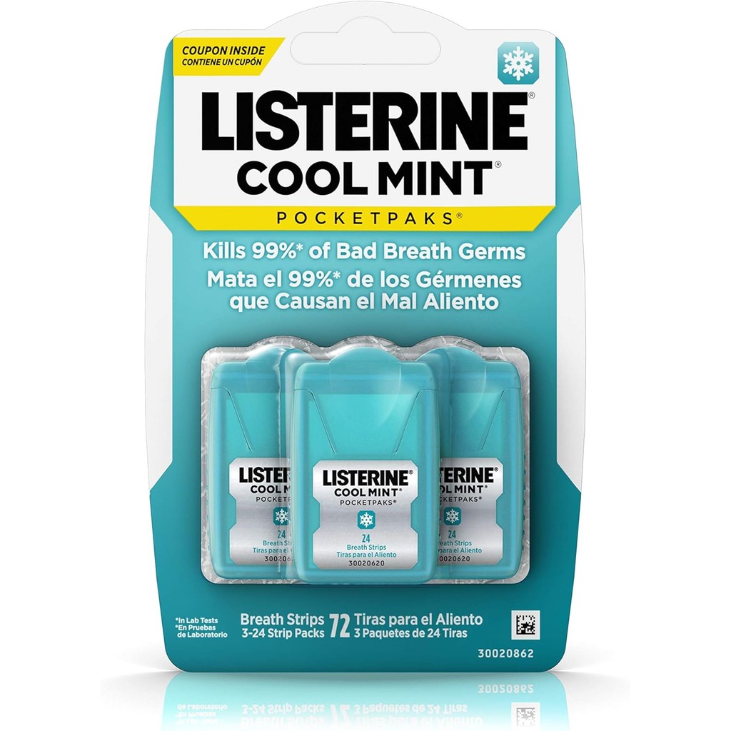 Listerine Pocket Paks Cool Mint 72's