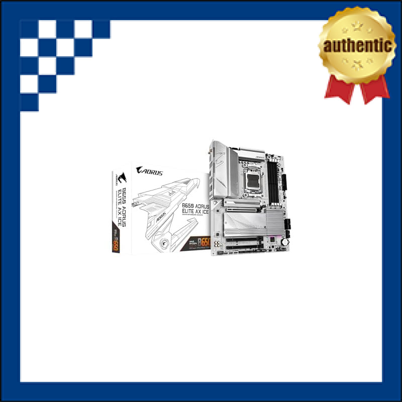GIGABYTE B650 AORUS ELITE AX ICE AM5 Socket DDR5 Motherboard for AMD Ryzen 7000 Series, White Color,