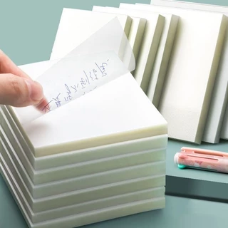 โพสต์อิทโน้ตโปร่งใส (Clear Stiky note) กันน้ำ มีกาวในตัว แผ่นสติกเกอร์ใส กระดาษโน๊ต 50 แผ่