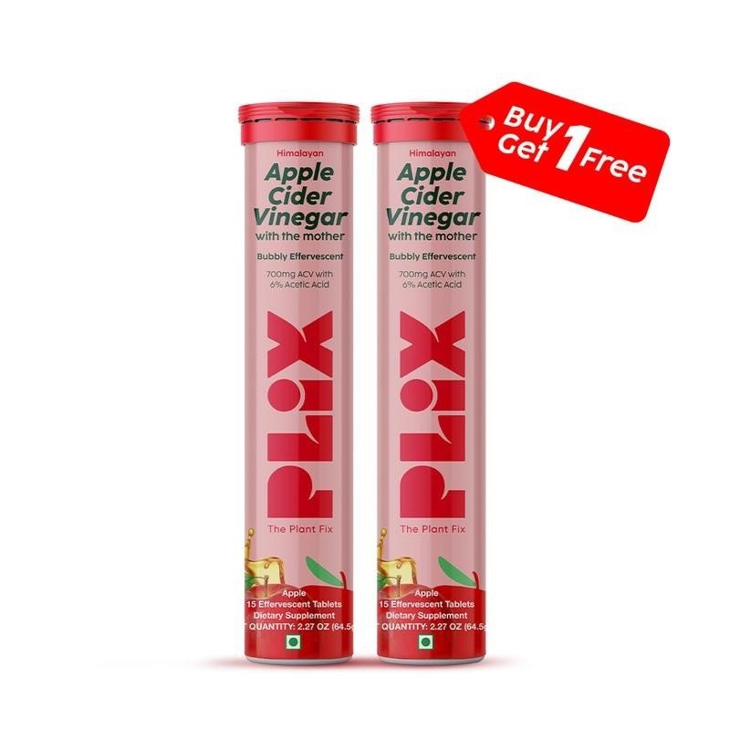 Plix Apple Cider Vinegar เม็ดฟู่, 700 มก. ACV, 4ct/2ct – อาหารเสริมเพื่อสุขภาพและสุขภาพ - เลือกแพ็คข