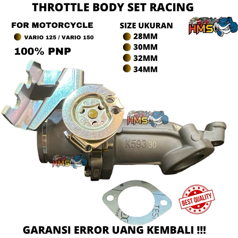 KJ45ES TB THROTTLE BODY ASSY RACING VARIO 125 150 ชุด 26 28 30 32 34 MM PLUS INTAKE + THROTTLE BODY 