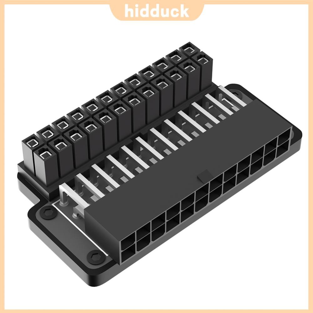 ATX 24Pin Female To 24pin Male Power Adapter 90 องศามุม 24-Pin ATX Power Supply Jumper Bridge Tool ส