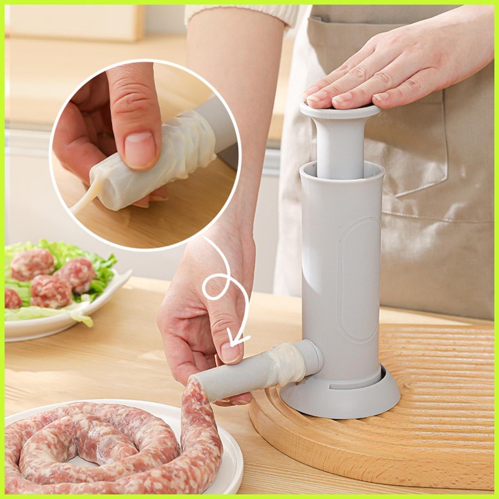 Sausage Stuffer Compact Sausage Maker โฮมเมดที่มีประสิทธิภาพมัลติฟังก์ชั่นคู่มือครัวเครื่องมือสําหรั
