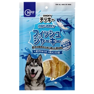 Chicky Chicken Jerky ขนมสุนัข โปรตีนสูง ไม่ปรุงรส ขนาด 40-60 กรัม