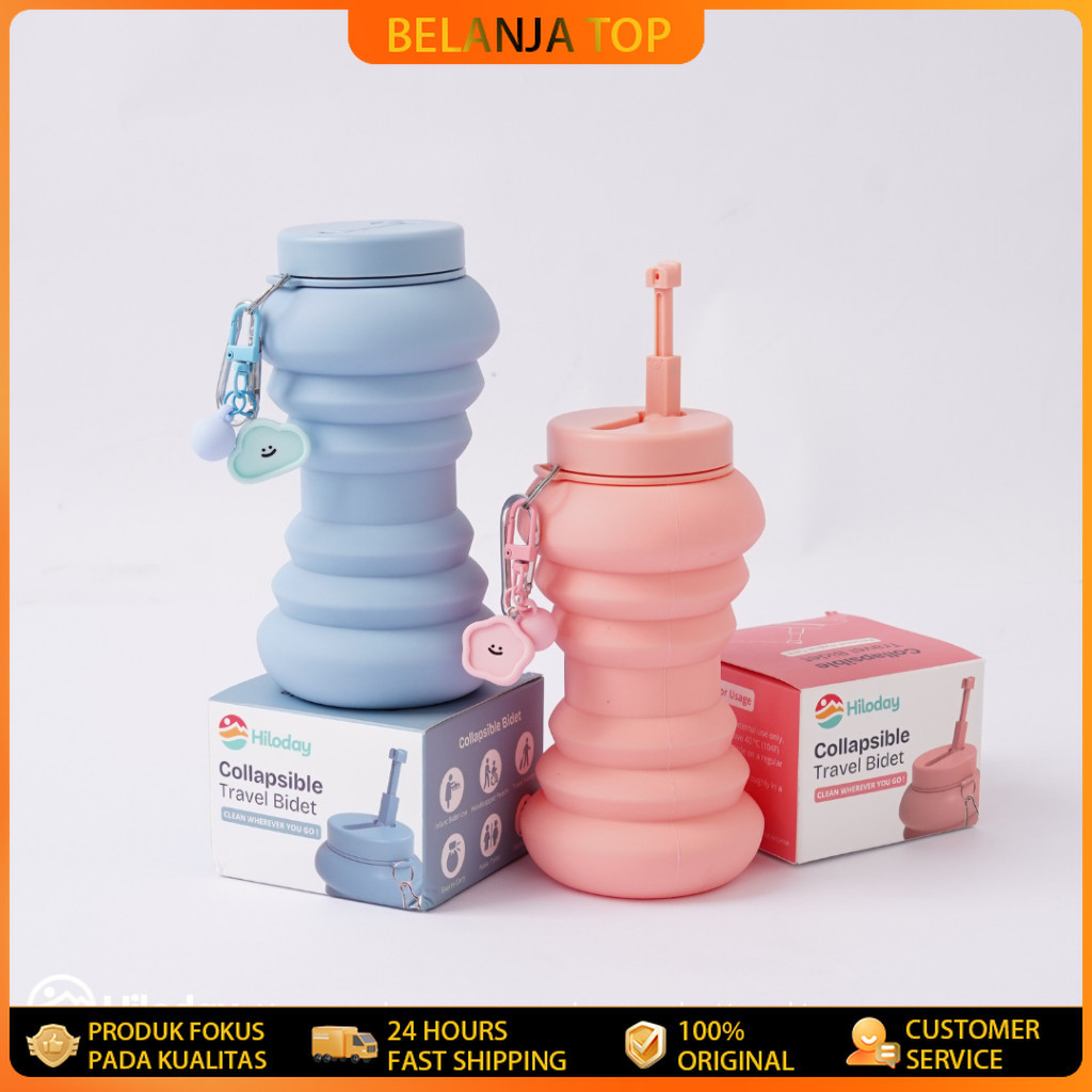 HILODAY แบบพกพาพับ Bidet Travel สเปรย์ซักผ้า/พับแบบพกพา Bidet ขวด Bidet ซักผ้าเครื่องมือ