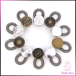 NKK 3 ชิ้น/แพ็ค ปุ่มขยายเอว ปุ่มขยายเอวกางเกง ปุ่มขยายเอวสปริง กางเกง DIY jeans buttons