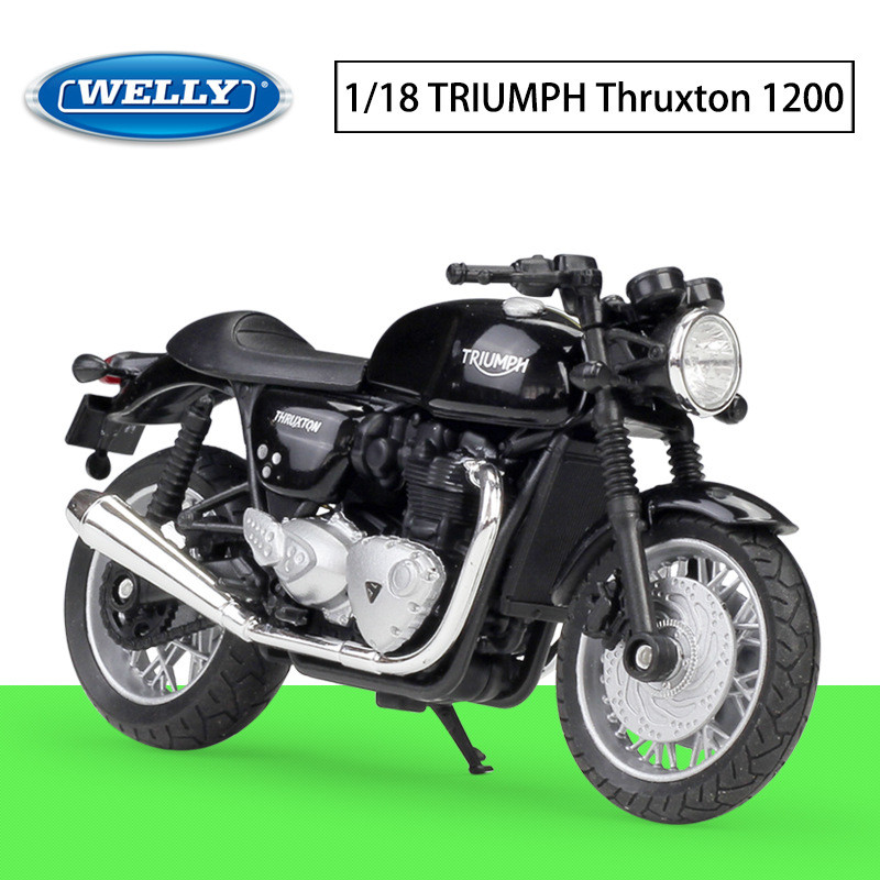 คลังสินค้าพร้อม * WELLY Willie 1: 18 TRIUMPH TRIUMPH Thruxton 1200 Street รถจําลองรถจักรยานยนต์รุ่น 