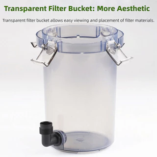 HARM Mini Fish Tank Filter,พร้อมผ้าฝ้ายกรองโดยไม่ต้องปั๊ม Aquarium Pre-filter,ขนาดเล็กคุณภาพสูงติดตั้งง่ายกรองBarrel Fish Tank Maintenance