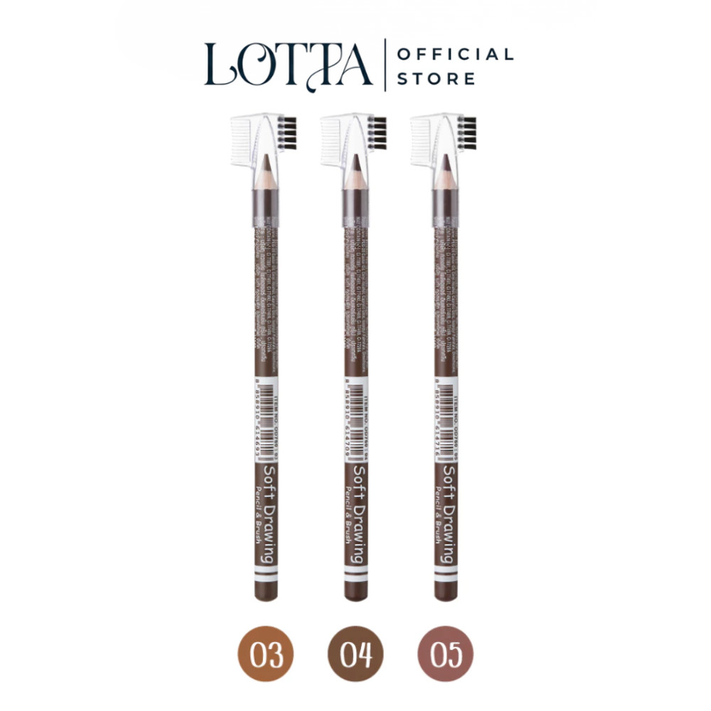 (1แท่ง) OD760 ODBO SOFT DRAWING PENCIL & BRUSH #ดินสอเขียนคิ้ว