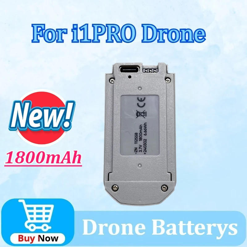 Drone แบตเตอรี่สําหรับ I1 PRO/V66/CZ06 Mini Drone 3.7V 1800mAh RC Quadcopter เปลี่ยนใหม่อัพเกรดแบตเต