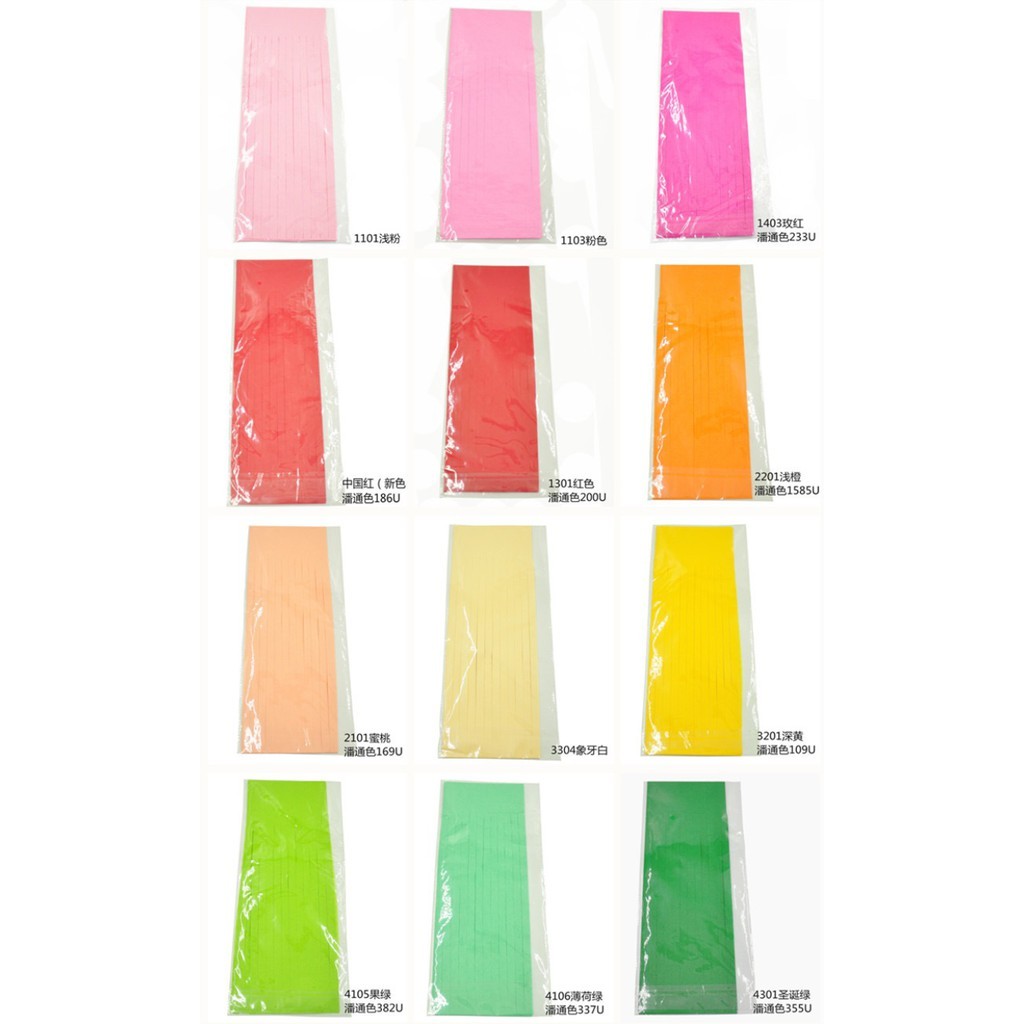HL011 พู่ห้อยสีพื้น ( 5พู่ 1 ห่อ) งานกระดาษ เลือกสีได้