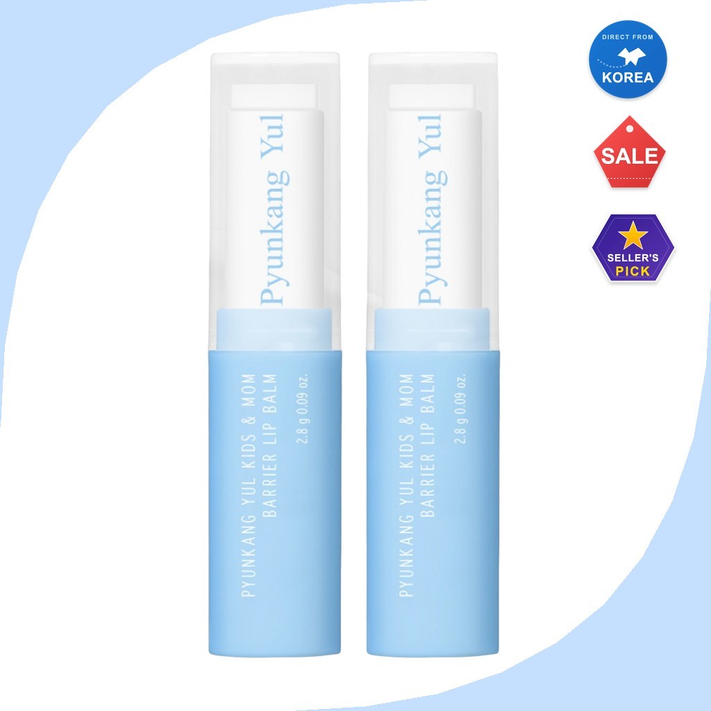 [pyunkang yul] Kids & Mom Barrier Lip Balm, 2.8g, 2pcs / Korean Lip Balm / Kids & Mom Formula by Stu