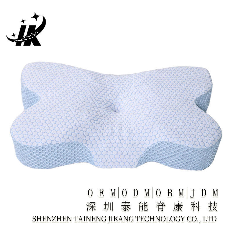 คอป้องกันหมอนผีเสื้อผู้ใหญ่ Sleep Aid ช้า Rebound Breathable Memory Foam หมอนผีเสื้อหลายหลักคอ Prote