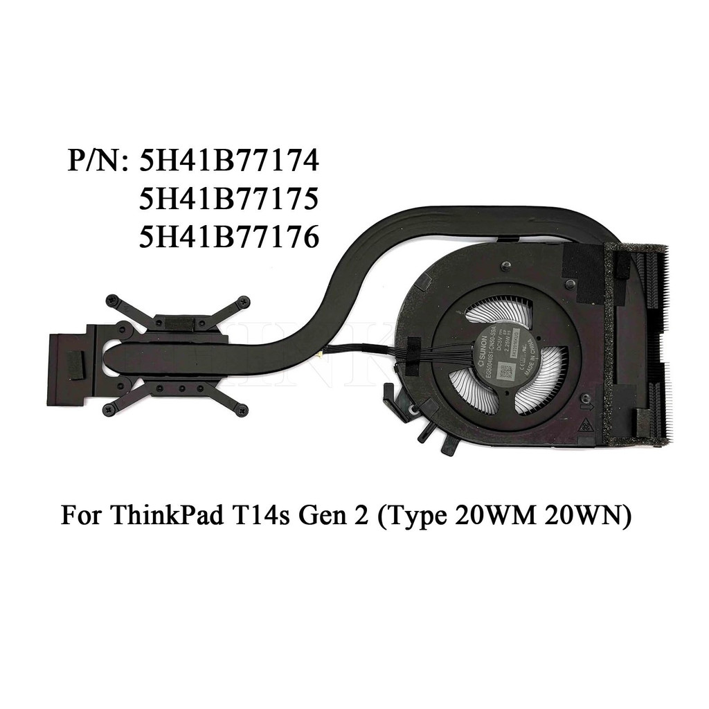 พัดลม CPU ใหม่ฮีทซิงค์สําหรับ ThinkPad T14s Gen 2 UMA 20WM 20WN 5H41B77174 5H41B77175