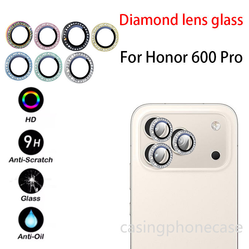 เหมาะสําหรับ Honor 600Pro 600 4G 5G 2026 เลนส์กล้อง Diamond Metallic Glass ฟิล์มป้องกัน