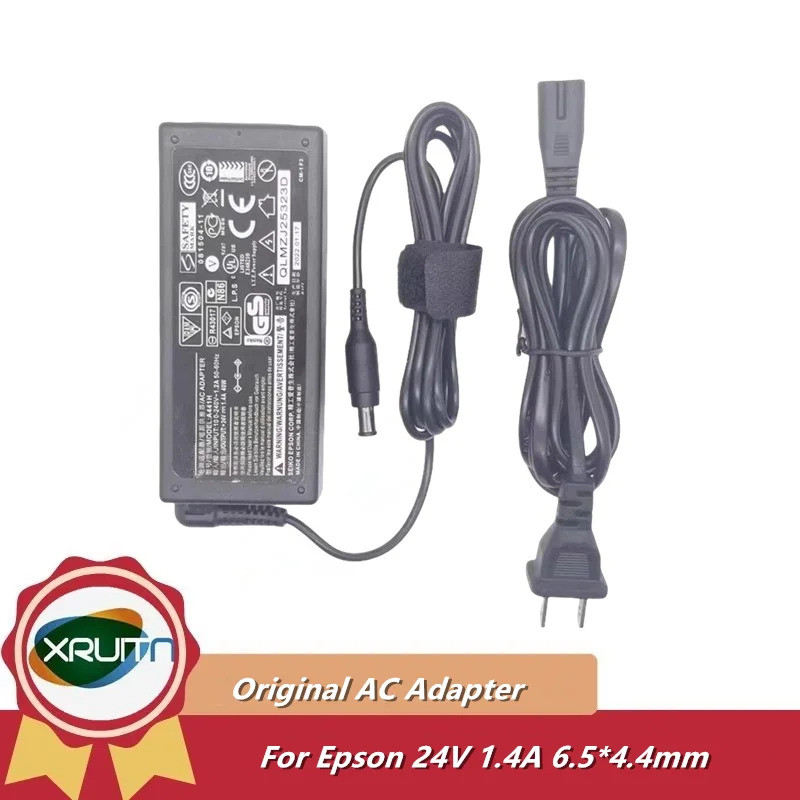 อะแดปเตอร์ AC ของแท้ 24V 1.4A 1.3A 1.37A A441H A291E สําหรับ Epson Scanner & เครื่องพิมพ์ J143A 2480
