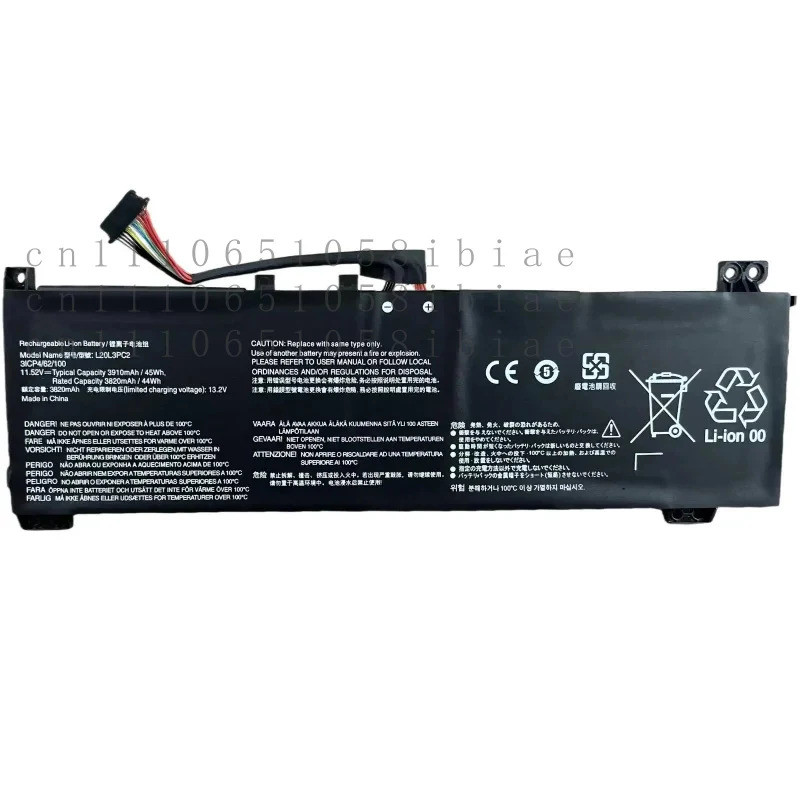 ใหม่ 11.52V 45Wh L20C3PC2 L20D3PC2 L20L3PC2 L20M3PC2 แบตเตอรี่สําหรับ Lenovo Ideapad Gaming 3-15ACH6