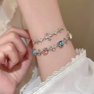 กำไลข้อมือรูปไม้กางเขน เครื่องประดับ สไตล์มินิมอล สำหรับผู้หญิง พร้อมส่ง