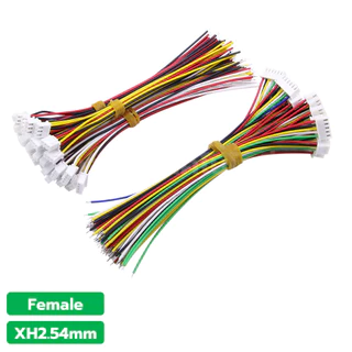 XH2.54mm Male/Female สายไฟ JST สายพิน หัวพิน 2/3/4/5/6Pin หัวผู้/เมีย AWG26 ยาว 20cm JST Female Cable Single Head Ter...