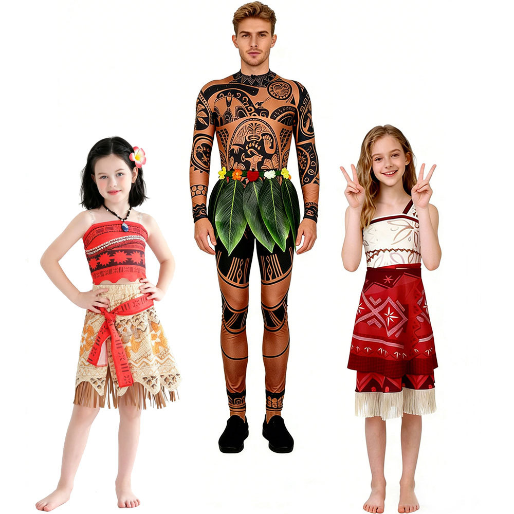 Ocean Romance Moana Moana Stage Performance เครื่องแต่งกายผู้หญิงผู้ชายผู้ใหญ่เด็ก cos Moana