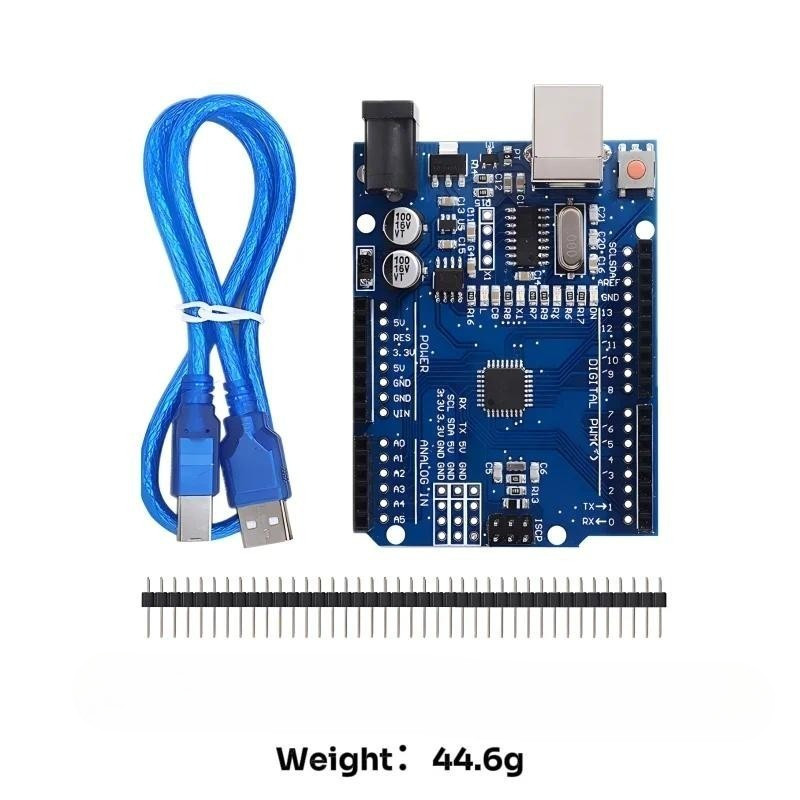 MQQ บอร์ดไมโครคอนโทรลเลอร์ รุ่น R3 SMD ชิป CH340G พร้อมสาย USB สำหรับโปรเจกต์อิเล็กทรอนิกส์ มีสินค้าพร้อมส่ง COD ส่งฟรี