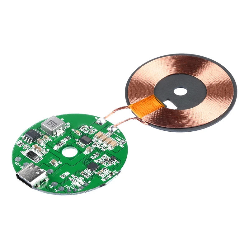 DC 5-12V 20W Wireless Charger Transmitter Module Type C Fast Charging Circuit Board สําหรับโทรศัพท์ม