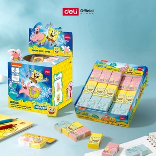 (Deli X Spongebob) ยางลบSpongebob รุ่น H01200/H322 ลายน่ารัก ลบสะอาด (จำหน่าย 1 ก้อน / 1 แพ็ค)