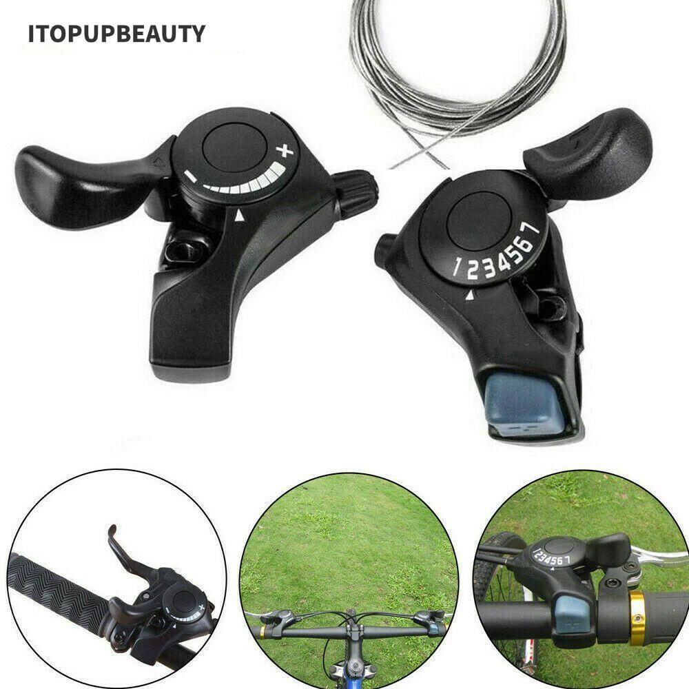 ITOPUPBEAUTY 3/7/21 Speed Handlebar Twist Grip ขี่จักรยานกีฬากลางแจ้ง Universal Gear Shifter