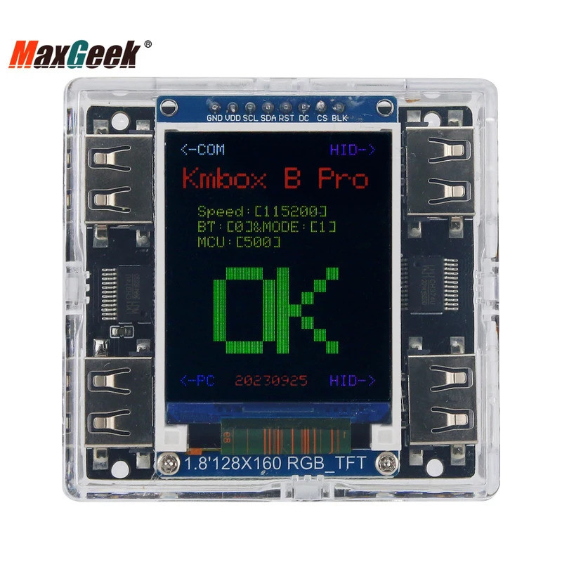 Kmbox B+Pro ตัวควบคุมเมาส์กุญแจ AI เสริมรองรับ dual USB press gun Key Mouse handle ในสต็อก!