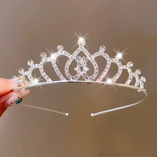 ไทยพร้อมส่ง‼️ใส่ได้ทั้งเด็กและผู้ใหญ่ มงกุฎเพชร ที่คาดผม มงกุฎ เจ้าหญิง เครื่องประดับ มงกุฎเด็ก สำหรับผู้หญิง แต่งงานH73