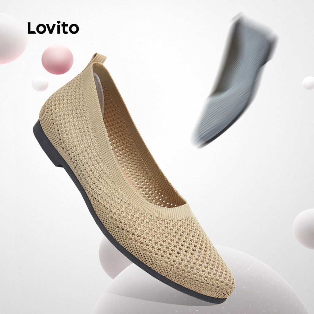 Lovito วันหยุด รองเท้าบูทดีไซน์ลําลองสําหรับผู้หญิง LFA106117