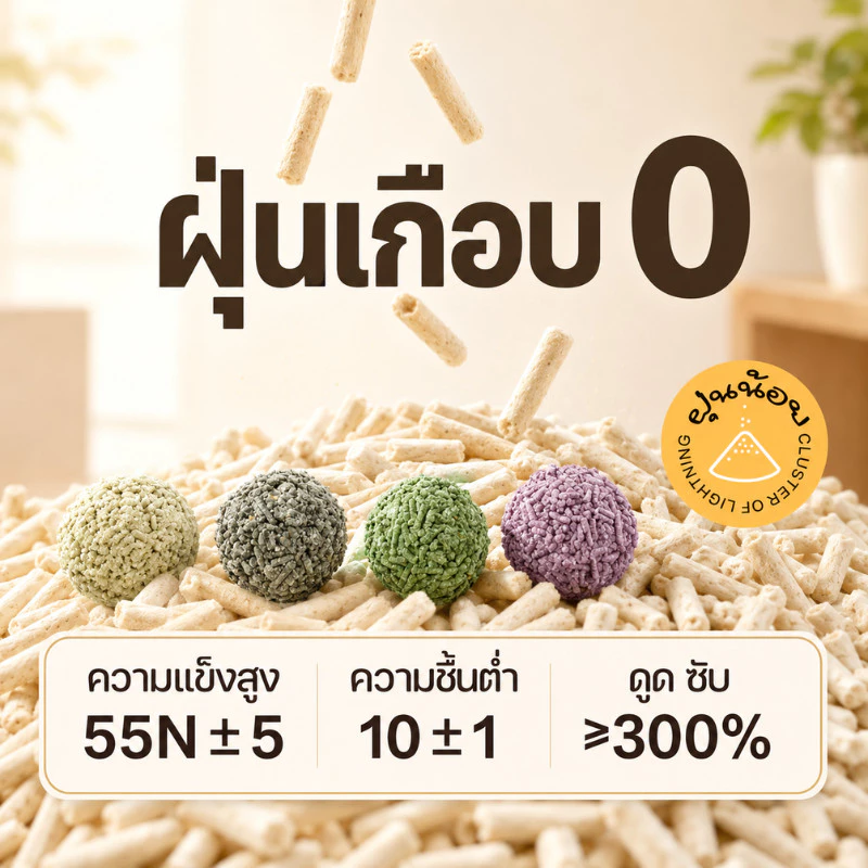 AimayaPet ทรายเต้าหู้ออร์แกนิค 100% 6L Cat Litter thumbnail 7