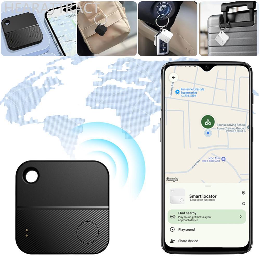 HEARATRACT Square Bluetooth Tracker Google Find My Android Locator Remote Item Finder และ Tracker สํ