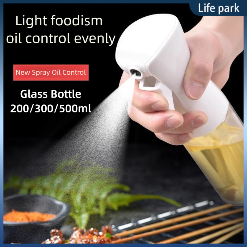 220ml Glass Oil Bottle Cooking Olive Oil Spray Bottle Barbecue Seasoning Container Baking Barbecue油壶