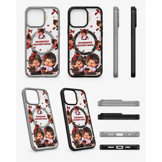 Monchhichi -เคสแม่เหล็กกันกระแทก iPhone17/16/15/14/13/12/11 Pro Max Plus Samsung A06/A16/A15 5G/S24 Ultra/S25 H59