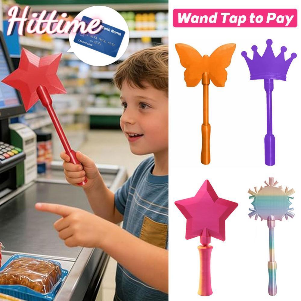 HITTIME 3D พิมพ์ Star Light Magic Wand NFC ผู้ถือการชําระเงิน Contactless ผู้ถือบัตร Tap to Pay สําห