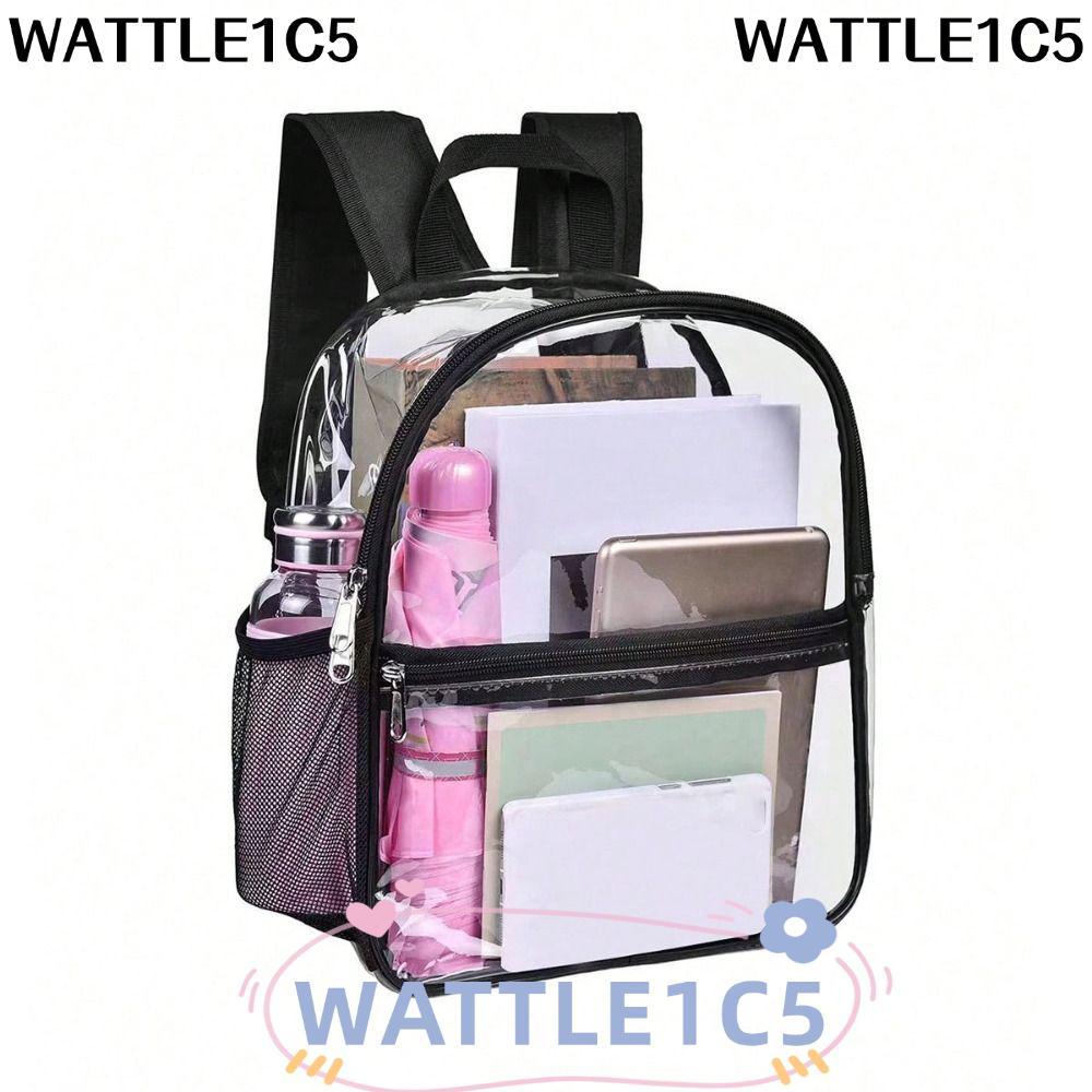 WATTLE1C5 กระเป๋าเป้สะพายหลัง PVC, กระเป๋าเป้สะพายหลังโปร่งใสความจุขนาดใหญ่, ชายหาดกันน้ําที่เก็บของขนาดเล็ก Backbags ฤดูร้อน