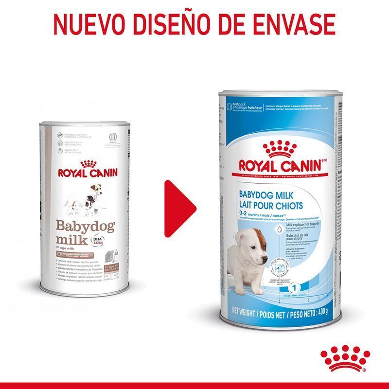 นมผงลูกสุนัข Royal Canin Babydog Milk ขนาด 400 กรัม นมผงลูกสุนัข แรกเกิด อายุ 0 - 2 เดือน แบบชง