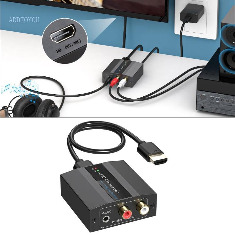 3C HDTV Sound Converter 4K 60Hz 3 5 มม.เอาต์พุต HDTV Sound Extractor สําหรับลําโพงหูฟังเครื่องขยายเส